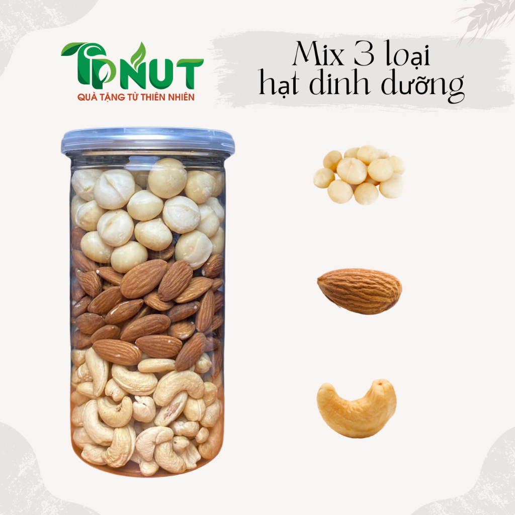 500 Hạt dinh dưỡng mix 3 loại hạt cao cấp TPNut