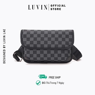 Túi Đeo Chéo Da Nắp Gặp LUVIN, Khóa Kim Loại Chắc Chắn 