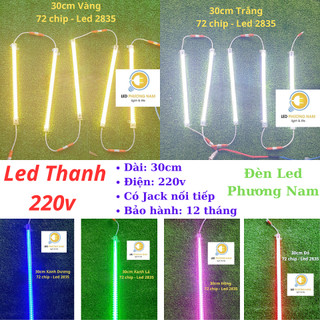 Đèn Led Thanh Điện 220v - Dài 30cm (Trắng - Vàng)