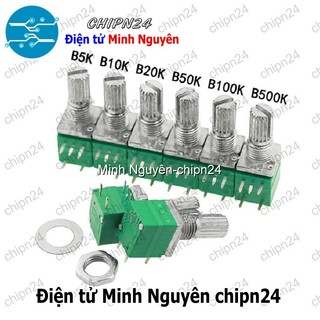[2 Chiếc] (F31) Biến trở xanh 5 chân RV097NS (có công tắc) (1K /5K/10K/20K/50K/100K/500K) - [Chọn Loại]