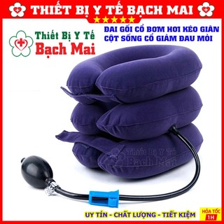 Gối Hơi Kéo Giãn Đốt Sống Cổ - Đai Kéo Cổ Bơm Hơi
