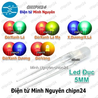 Led 2 màu 3 chân 5mm đục -