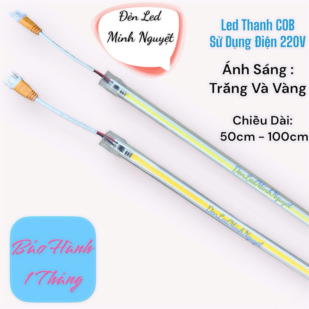 ĐÈN LED THANH COB 220V SIÊU SÁNG ,50Cm +100cm