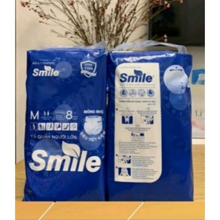 Tã bỉm quần người lớn SMILE ( 6 gói size M 48 /L 42 miếng từ 40_75kg )siêu thấm hút kháng khuẩn