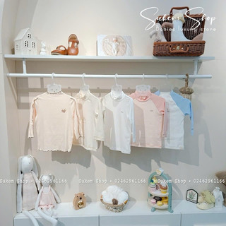 [NOUS]-Áo giữ nhiệt cổ 3cm mềm mịn (3-6M đến 2-3Y)