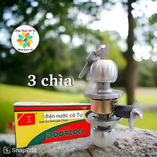 (3 chìa) Ổ khóa tay nắm tròn Zeti (Cò ngắn cho cửa gỗ - Cò dài cho cửa nhôm) - chuyên cho nhà tắm phòng khách phòng ngủ