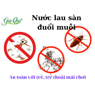 Nước lau sàn đuổi muỗi, kiến, gián can 5l