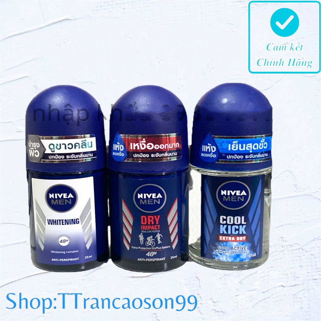 Lăn nách Khử Mùi Nivea Men 25ml Thái lan