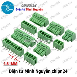 Domino 15EDG3.81 Cong (Terminal 3.81 3.81mm, Cầu đấu dây cọc nguồn 2P/3P/4P/5P/6P/7P/8P/9P/10P/11P/12P) - [Chọn Loại]