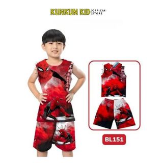 Quần áo trẻ em Kunkun Kid chất thun lạnh co giãn 4 chiều in 3D BL151 size đại từ 10-60kg