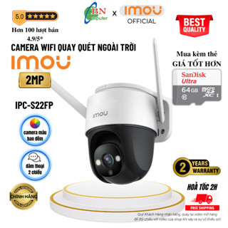 Camera wifi PTZ mini Imou IPC S22FP S42FP Cruiser màu ban đêm, đàm thoại 2 chiều, 2MP/4MP, bảo hành 24 tháng