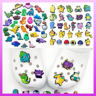 Charm/jibitz Pokemon cao su dẻo 2d sẵn nút các bác chỉ cần gắn lên dép ko phải mua thêm nút đâu ạ