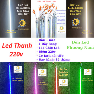 [COMBO 5] Đèn Led Thanh 220v 1m