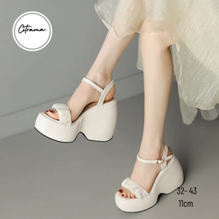 GIÀY SANDAL SIZE NHỎ 32 33 ĐẾ CAO 11CM DA PU KIỂU DÁNG MỚI HÀNG QCCC CAO 11CM