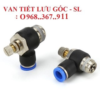 Van tiết lưu điều chỉnh khí nén SL, van tiết lưu góc khí nén các cỡ