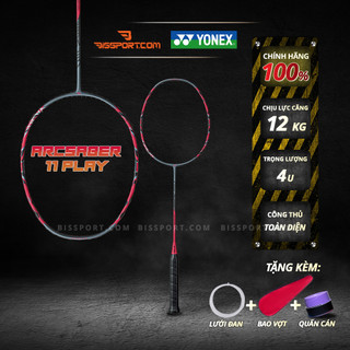 Vợt cầu lông yonex arc saber 11 play đỏ xám chính hãng - siêu phẩm điều cầu giúp bạn dễ dàng kiểm soát
