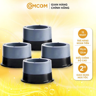 Chân đế máy giặt COMCOM chất liệu nhựa cao su chống rung, kê cao và bảo vệ chân kê máy giặt tủ lạnh