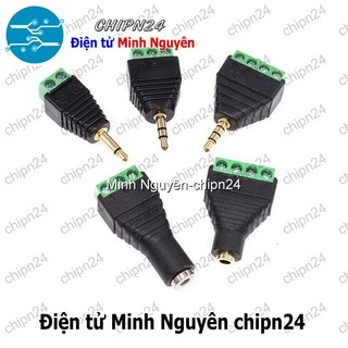 [1 cái] (G29) Jack chuyển Audio ra Domino (2.5MM/3.5MM 3 chân/4 chân Đực/Cái) - [Chọn Loại]