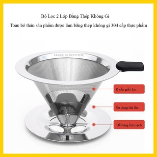 Phễu v60 bằng thép hình nón