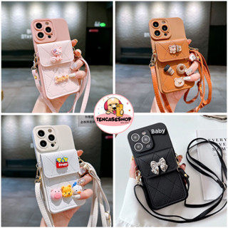    Hoả tốc HCM-Có ip 17   Ốp Lưng Ip Pro camera kèm túi ms3 có dây đeo chéo chỉnh dài ngắn hình 3d - TENCASESHOP  734  