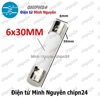[5 CÁI] (KG2) Cầu chì Sứ 6x30mm (1A/2A/3A/4A/5A/6A/6.3A/8A/10A/15A/16A/20A 6*30 250VAC)