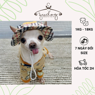 Nón cho chó mèo yudog, nón mũ vải tai bèo che nắng cho chó mèo thú cưng