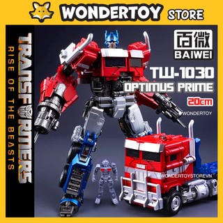 Mô hình transformers optimus prime tw-1030 rotb robot biến hình xe container - hãng baiwei