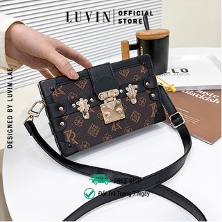 Túi Hộp Da Sang Trọng LUVIN, Thiết Kế Đứng Form Cứng Cáp, Không Gian Túi Rộng Rãi Chứa Nhiều Đồ
