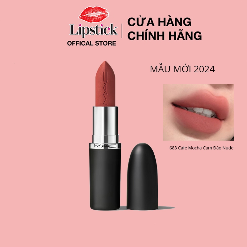 Son MAC ximal Silky Matte Lipstick 3.5g - 683 Cam Hồng Đất Khắc Son Miễn Phí