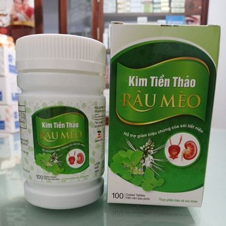 Kim tiền thảo râu mèo Benmax hỗ trợ thanh nhiệt, lợi tiểu, thông tiểu, lọ 100 viên
