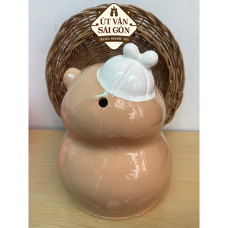 Heo đất Capybara đội nón size to ( cao 28 cm )