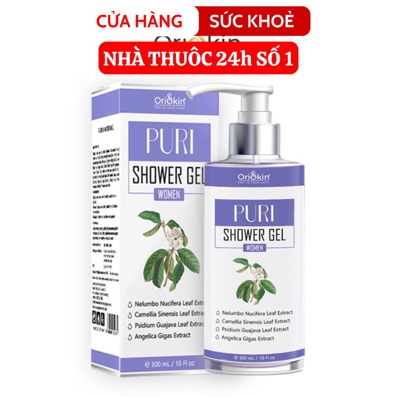 Oriskin Puri Shower Gel dành cho Nữ 300ml Sữa tắm giúp Ngừa Mụn Làm Sạch Sâu