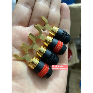 Jack cắm loa 2 in 1: càng cua và chuyển bắp chuối sang càng cua. Hàng cao cấp Taiwan. Jack càng cua cao cấp