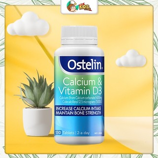 [Mẫu mới] Viên Uống Canxi Cho Bà Bầu Ostelin Calcium & Vitamin D3 của Úc 130v - Ostelin