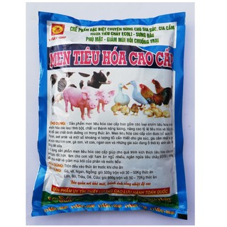 1 gói Men tiêu hóa cao cấp 500g chuyên dùng cho gia súc, gia cầm, trâu, bò, dê, cừu, gà chọi, gà đá, chim cảnh