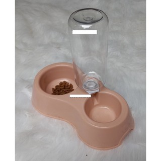 Bát ăn đôi cho chó mèo - Tặng kèm bình nước