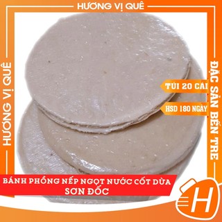 Bánh Phồng Nếp Ngọt Nước Cốt Dừa Sơn Đốc - Túi 20 Cái - Đặc Sản Bến Tre