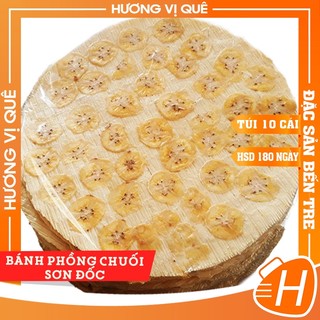 Bánh phồng chuối sơn đốc bến tre - túi 10 cái - đặc sản bến tre