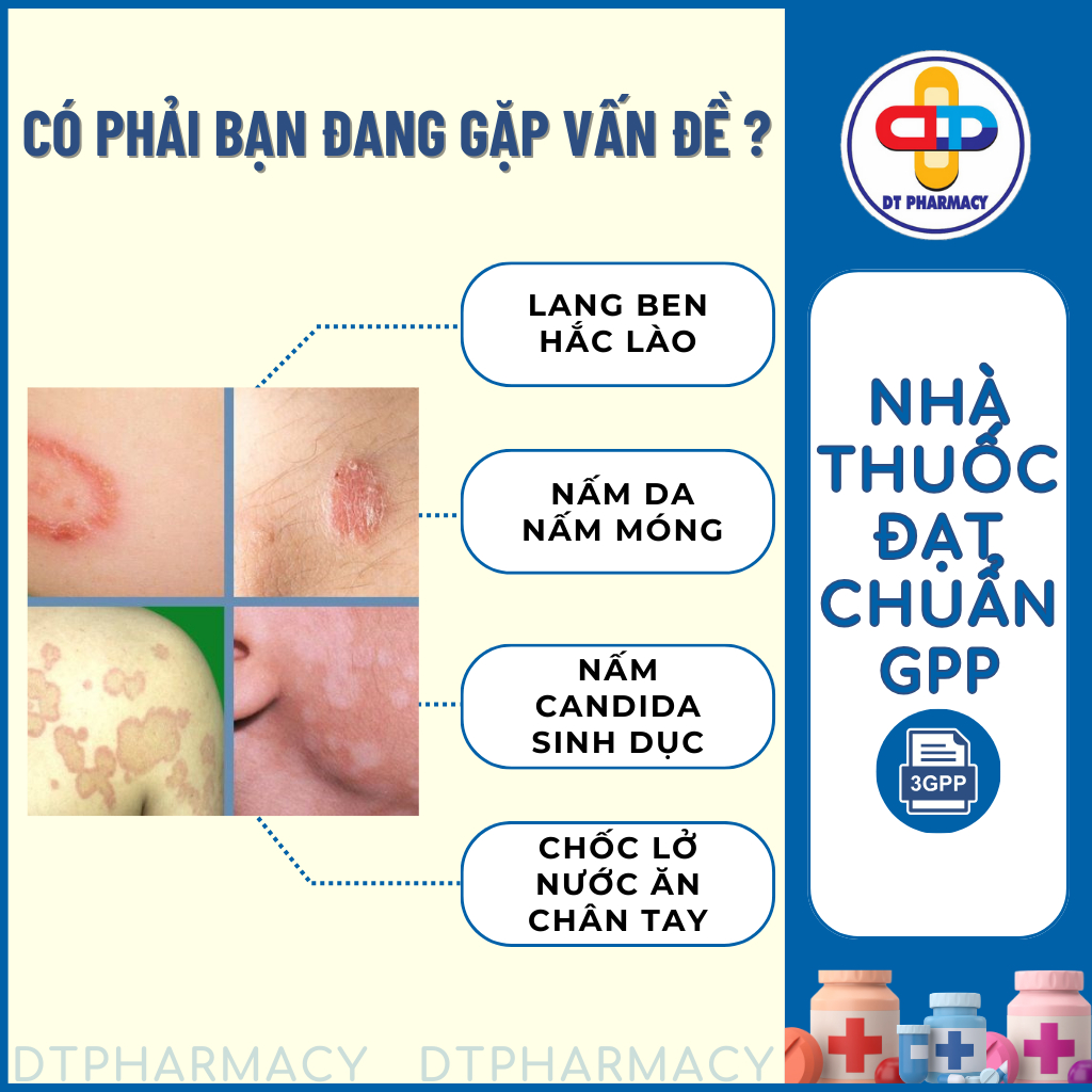 Kem Bôi Da Micuten-N, Kem Bôi Nấm Ngứa Hỗ Trợ Nấm Da Lang Ben Hắc Lào Vảy Nến Chốc Lở Nước Ăn Chân Tay 12g - DT PHARMACY