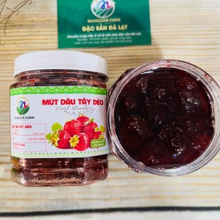 Bộ 2 hủ mứt dâu tây dẻo sạch nhà làm Mangline Farm Đà Lạt 400g, Đồ ăn vặt ngon ăn với bánh mỳ rất ngon Đặc sản Đà Lạt