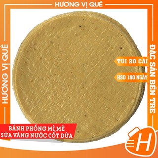 Bánh phồng mì mè sữa vàng nước cốt dừa sơn đốc - túi 20 cái - đặc sản bến tre