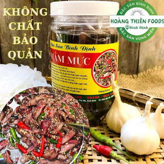Mắm mực Bình Định hũ 500gram muối nguyên chất, mắm mực miền Trung - Đặc sản Bình Định - Hoàng Thiên Foods