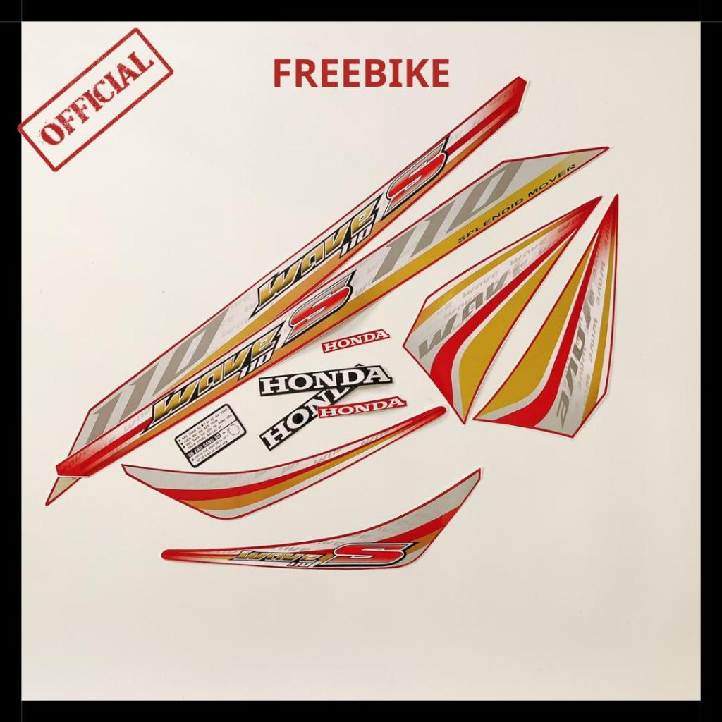 (TEM XỊN) BỘ TEM DÁN FULL XE WAVE S110 ĐỜI 2012 MÀU ĐỎ