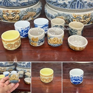 Ly cúng , chung cúng lẻ gốm sứ Bát Tràng