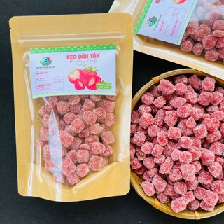 Kẹo dâu tây Mangline Farm 1kg đồ ăn vặt chua ngọt mềm dẻo thơm ngon Đặc sản Đà Lạt