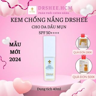 Kem chống nắng drshee cho da dầu mụn drshee derma intensive uv mild sunblock spf50+ dạng sữa 40ml