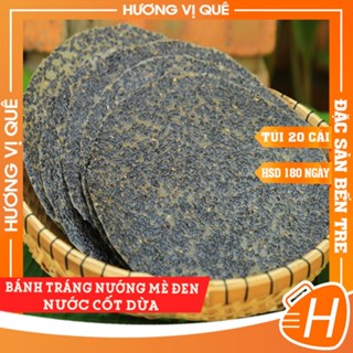 Bánh Tráng Nướng Mè Đen Nước Cốt Dừa Bến Tre - Túi 20 Cái - Đặc Sản Bến Tre