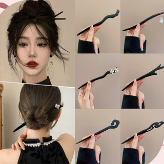 Trâm cài tóc cổ trang cô dâu phong cách Hàn Quốc hottrend 2023 iLita châm cài tóc gỗ kim loại đơn giản