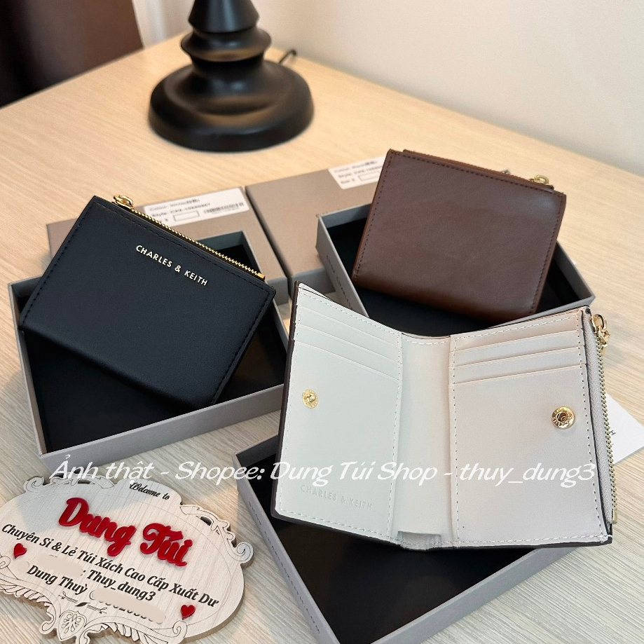 Ví ngắn nữ đựng thẻ size 10 nhỏ gọn tiện lợi CK6-10680907 có hộp