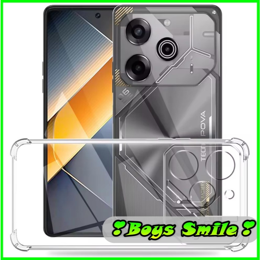 Pova Neo 3 Ốp lưng dẻo Chống va đập Cho Tecno Pova 7 Neo 3 Pova 6 Neo  6 pro  bảo vệ 4 góc trong suố